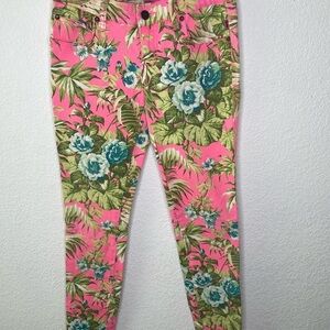 Tripp NYC jeans skinny floral pink waist 26